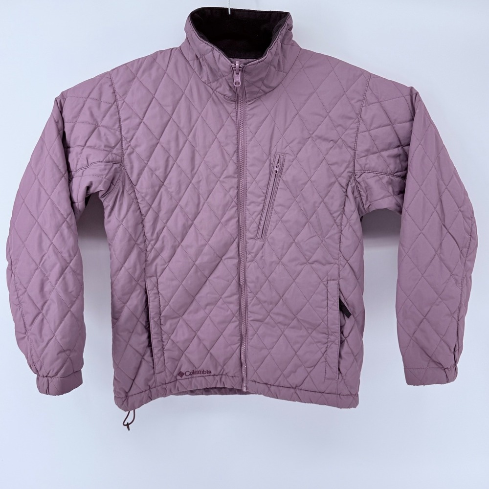 Columbia Sportswear Women Purple Quilted Interchange Zip Up Jacket Small XL - Picture 1 of 15